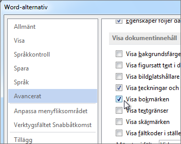 Word-alternativ