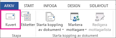 Skriva ut kuvert