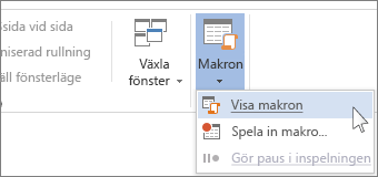 Kommandot Visa makron