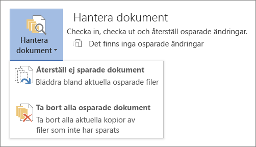 Office 2016 Hantera dokument
