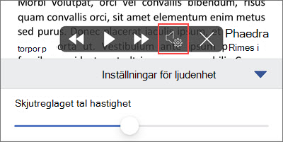 Öka eller minska läshastigheten