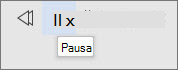 Välj Pausa