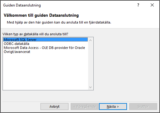 Guiden Dataanslutning