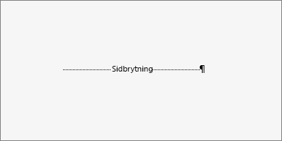 Visar ett exempel på en sidbrytning.