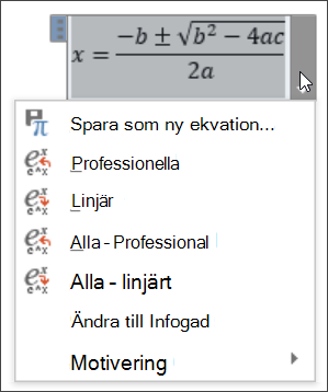 Ekvation alla linjära