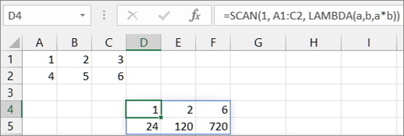 ตัวอย่างฟังก์ชัน SCAN แรก