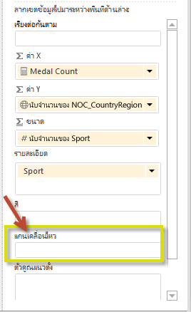 แกนเล่นของ Power View