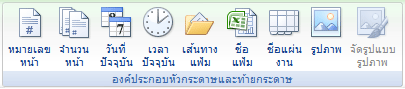 รูป Ribbon ของ Excel