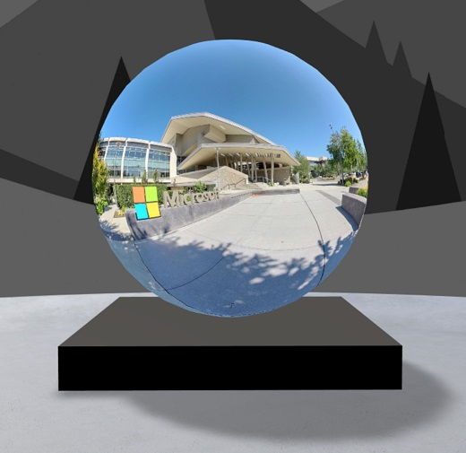 Web Part ทัวร์ 360° พร้อมรูปภาพของศูนย์ผู้เข้าชม Microsoft