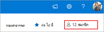 สมาชิกกลุ่มที่แสดงสมาชิกปัจจุบัน