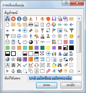 ตัวเลือกปุ่มในกล่อง ปุ่มปรับเปลี่ยน