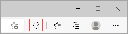 จัดการส่วนขยายจากแถบเบราว์เซอร์ Microsoft Edge