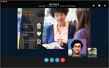 Skype for Business Mac การประชุม