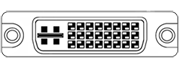 Standard ตัวเชื่อมต่อ Dual-Link DVI-D