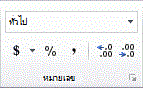 รูป Ribbon ของ Excel