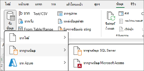 นำเข้าข้อมูลจาก Access