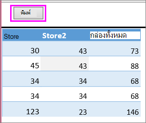 ตัวอย่างก่อนพิมพ์ของตาราง