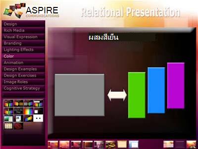สกรีนช็อตที่แสดงกลุ่มสีเย็น