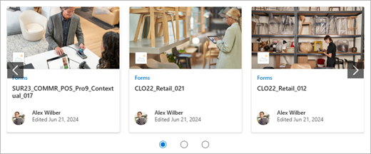 Web Part เนื้อหาที่เน้นที่ใช้เค้าโครงแถบฟิล์ม