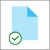 ไอคอนเครื่องหมายถูกสีเขียวระบุไฟล์ OneDrive ที่พร้อมใช้งานภายในเครื่อง