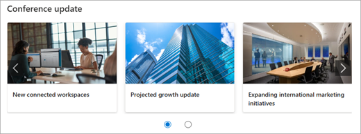 Web Part ลิงก์ด่วนแสดงอัตราส่วน 16:9 สําหรับรูป