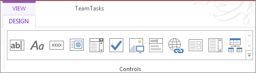 แกลเลอรี ตัวควบคุม บน Ribbon