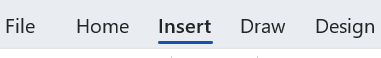 แท็บ แทรก ในเอกสาร Word