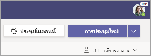 สกรีนช็อตที่แสดงเลือก + การประชุมใหม่