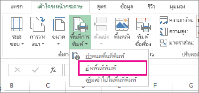 ล้างพื้นที่พิมพ์