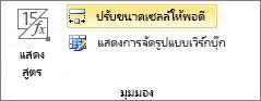 ปรับขนาดเซลล์