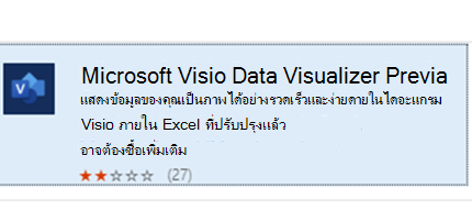 แสดง Add-in ตัวสร้างภาพข้อมูล