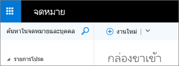 Ribbon มีลักษณะเป็นอย่างไรใน Outlook Web App