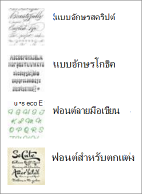 ฟอนต์ที่คุณสามารถค้นหาได้บนเว็บ