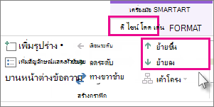 ย้ายวันที่ขึ้นหรือลง