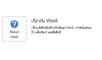 สกรีนช็อตสําหรับ Word MSI