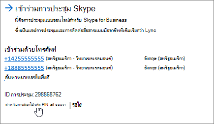 การประชุม Skype การเข้าร่วม SFB