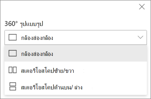 ตัวเลือกรูปแบบรูป