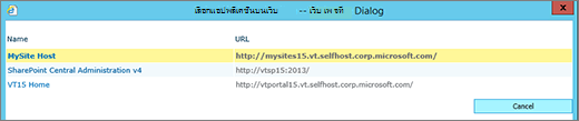 เลือกเว็บแอปจากหน้าเปลี่ยนเว็บแอป