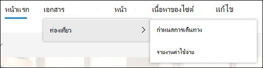 ระดับการนําทางด้านบน