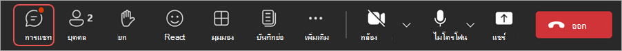 ไอคอนคือไอคอนที่สองจากด้านซ้ายในตัวควบคุมการประชุม