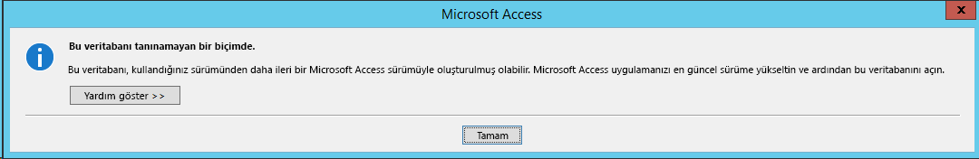 Tanınmayan Biçim Hatası