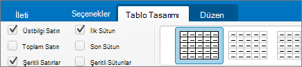 The Header Row check box in Mac için OutlookMac için Outlook.
