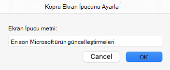 Outlook'ta köprü için ekran ipucu