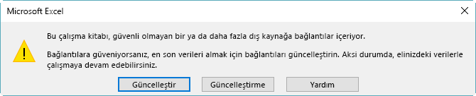 Excel'deki bozuk başvurular iletişim kutusu