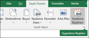 Sayfa Yapısı İletişim Kutusu Başlatıcısı'nın ekran görüntüsü