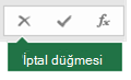 Formül Çubuğu İptal düğmesinin resmi