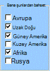 Formlar araç çubuğu onay kutusu denetimi örneği
