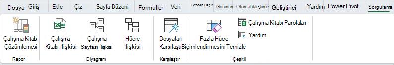 Excel'de Sorgula sekmesi