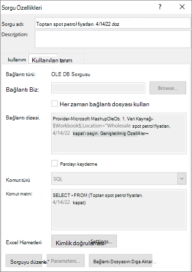 Bağlantı Özellikleri