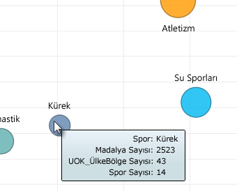 Daha fazla bilgi için Power View kabarcık grafiklerinin üzerine gelme